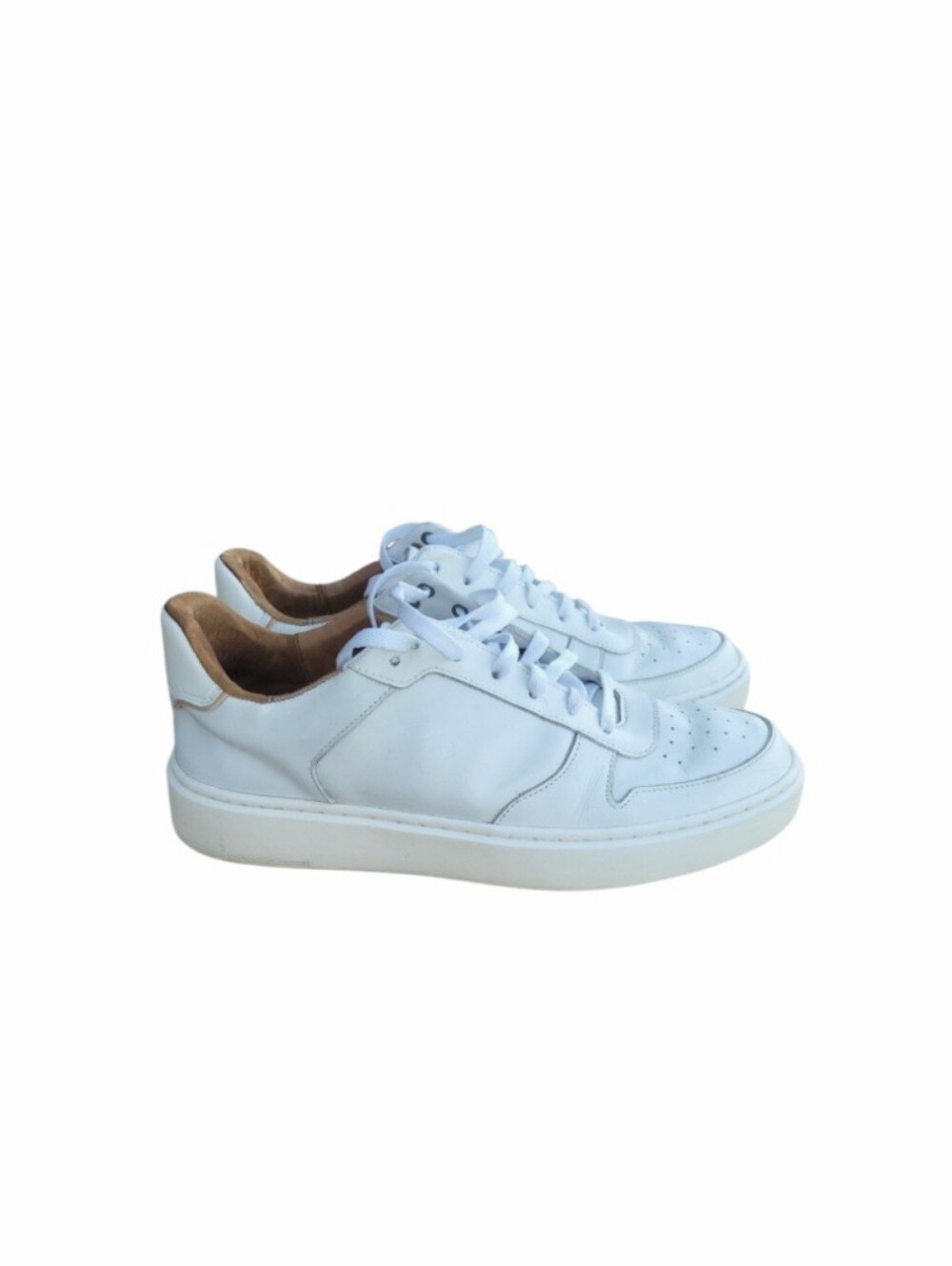 Allen Edmonds White Leather Owen Casual Sneaker Tennis Athletic Walk Shoe Men 11 - Picture 2 of 10